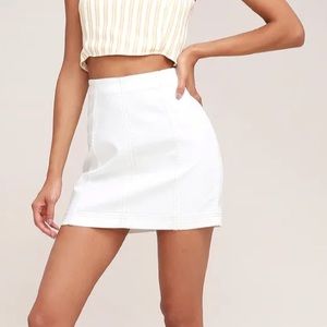 Free people modern femme skirt in white size 0!
